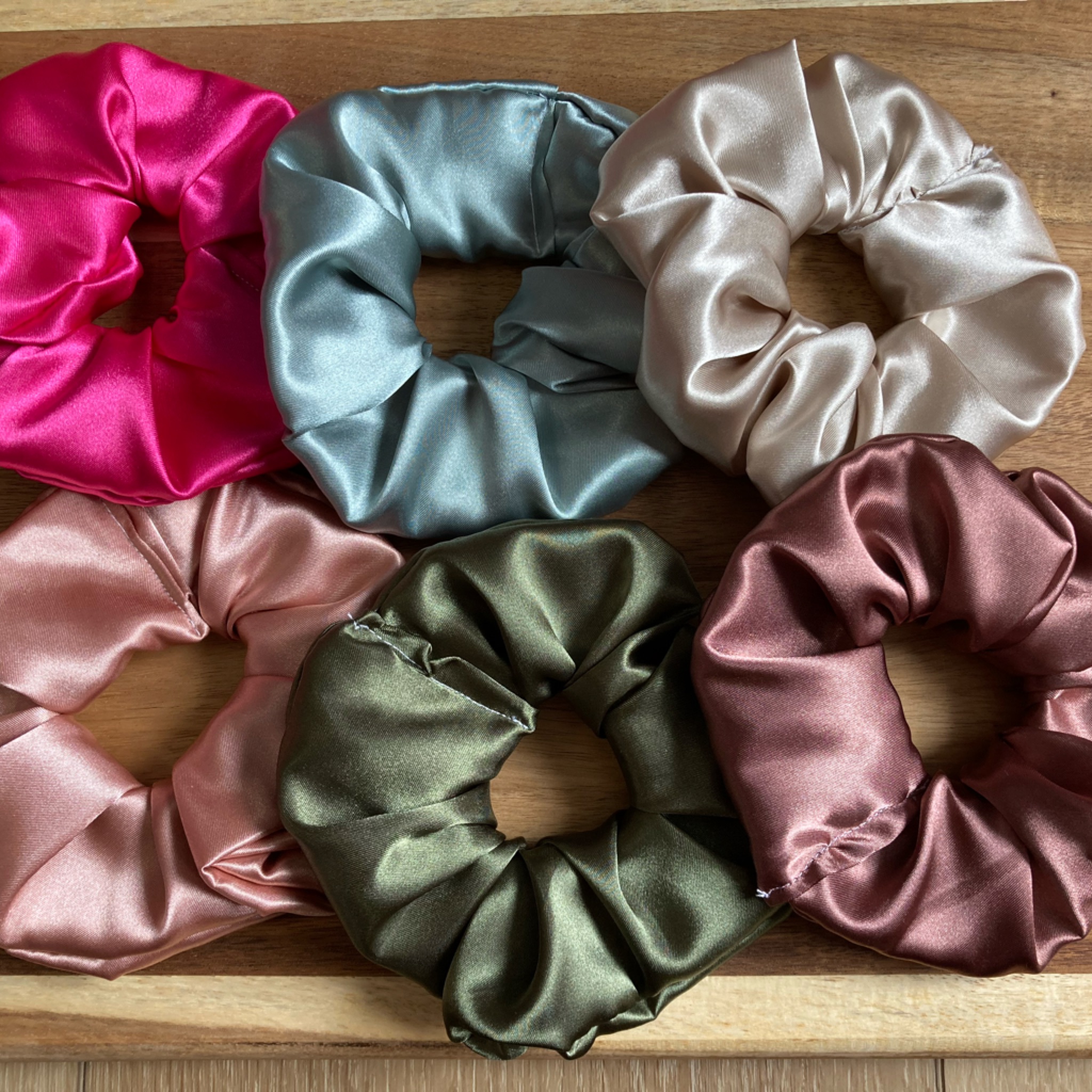 Handmade Sleek Silk Scrunchies For All Hair Types